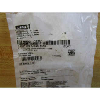 Siemens 3SU1400-1AA10-1EA0 Contact Module 3SU14001AA101EA0