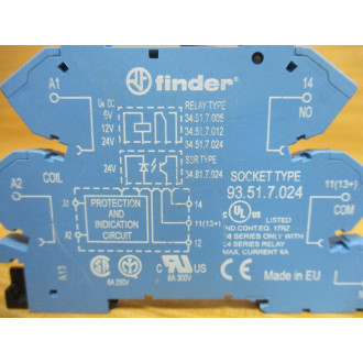 Finder 93.51.7.024 Relay Socket 93517024 - New No Box