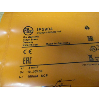 IFM Efector IF5904 Inductive Sensor  IFK4004-CPKGUS-104