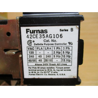 Furnas 42CE35AG106 Contactor - Used