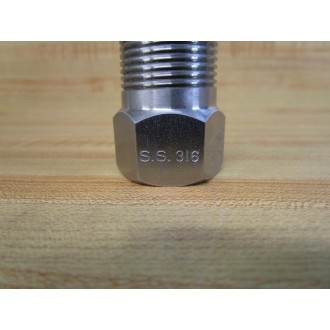 Omega 316 S.S. Thermocouple Sheath 316SS 1" Thread 12" NPT - New No Box