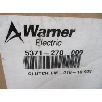 Warner Electric 5371-270-009 Motor Clutch EM 210-10