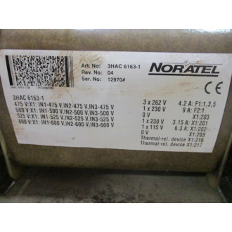 Noratel 3HAC 6163-1 Transformer 3HAC61631 Rev 04 - Used