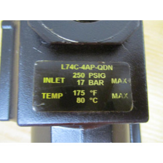 Norgren L74C-4AP-QDN Excelon Lubricator L74C4APQDN - Used Norgren L74C-4AP-QDN Excelon Lubricator L74C4APQDN - Used