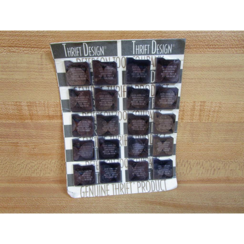Peterson Tool 1325-10061-D4 Insert MRO510251119825084REV.00 (Pack of 20)