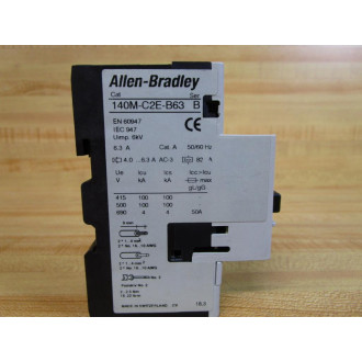 Allen Bradley 140M-C2E-B63 Circuit Breaker 140MC2EB63 Series B