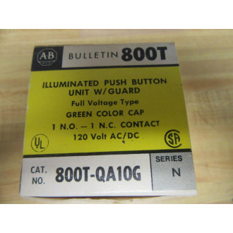 Allen Bradley 800T-QA10G Pushbutton Green