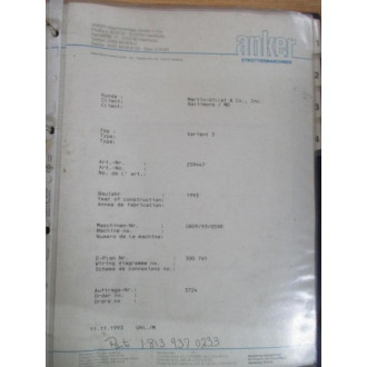 Anker 259447 Labeling Machine Manual - Used