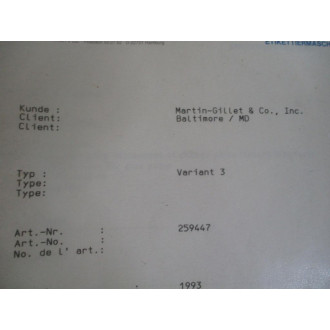 Anker 259447 Labeling Machine Manual - Used