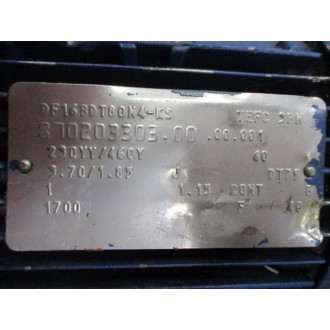 SEW Eurodrive DF16BDT80N4-KS Gearmotor DF16BDT80N4KS - Used