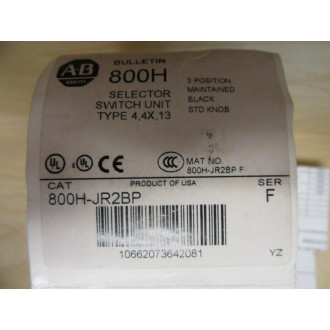 Allen Bradley 800H-JR2BP Selector Switch 800HJR2BP