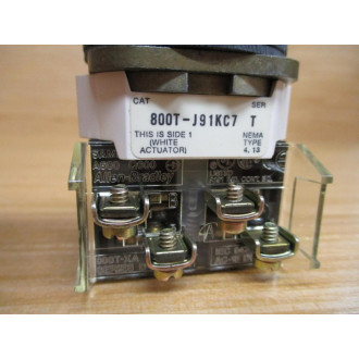 Allen Bradley 800T-J91KC7B Selector Switch 800TKJ91KC7B W(2) 800T-XA