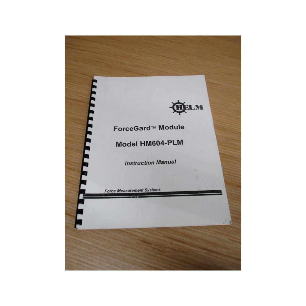 Helm HM604-PLM ForceGard Module HM604PLM Instruction Manual Only - New No Box