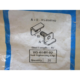 System Plast VG-014H-02 Solus Self Tightening Clip VG-014H (Pack of 20)