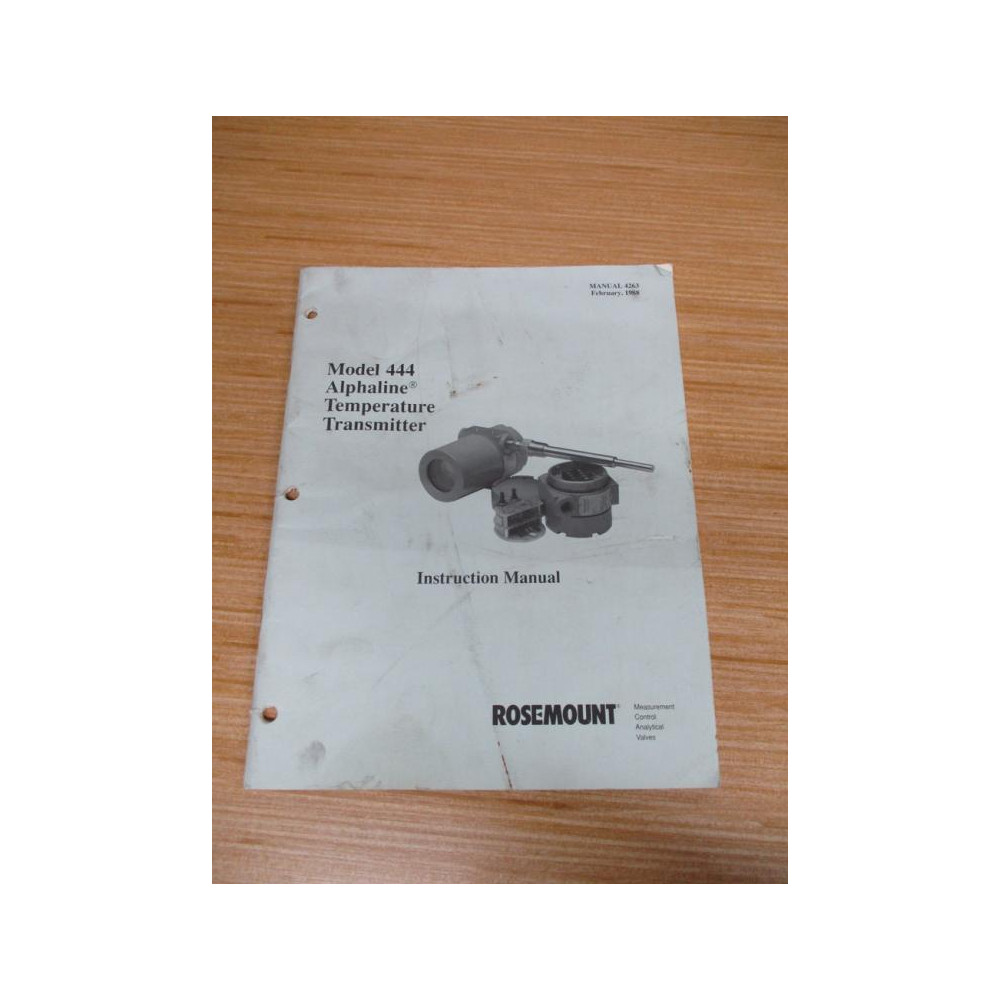 Rosemount 4263 Model 444 Temp. Transmitter Manual - Used