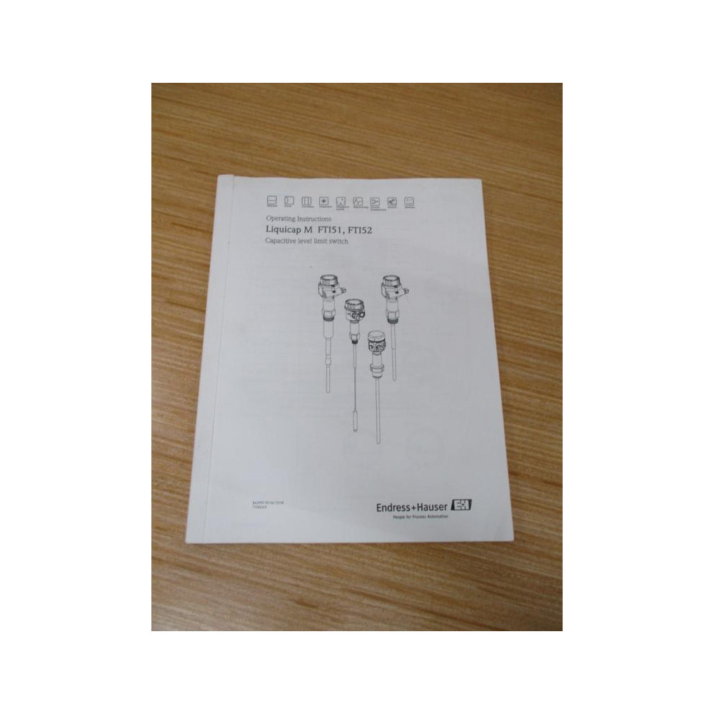 Endress+Hauser BA299F00-en10.08 Limit Switch Instructions 71082410 - New No Box