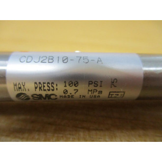 SMC CDJ2B10-75-A Cylinder CDJ2B1075A W Rail - New No Box