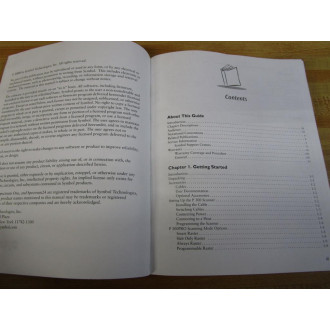 Symbol Technologies 72-39417-03 Product Reference Guide 723941703 - New No Box