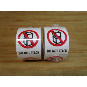 ULINE S-853 DO NOT STACK Labels S853 (Pack of 2) - New No Box