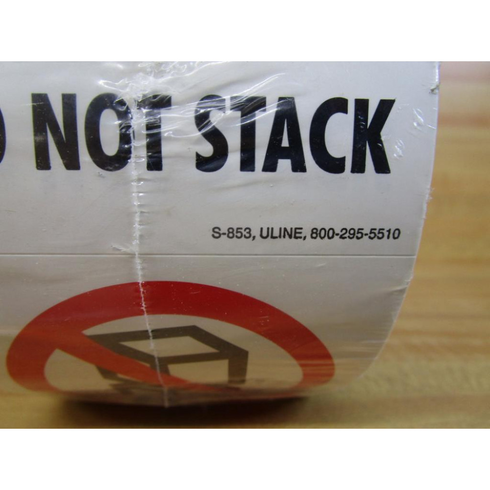 ULINE S-853 DO NOT STACK Labels S853 (Pack of 2) - New No Box