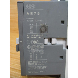ABB AE75-30-R81 Magnetic Contactor AE75-30 Cracked Mounting Hole - Used