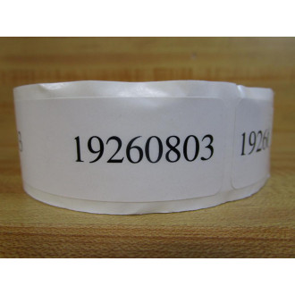 19260803 Numbered Stickers, Labels - New No Box