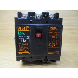 Fuji Electric EA33 Auto Circuit Breaker BB3AEA-015 Cracked Corner - Used