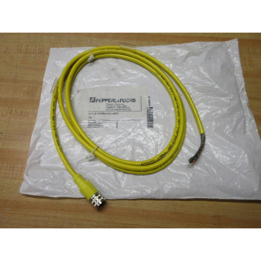 Pepperl + Fuchs V12-G-YE2M-PVC-ABG Connection Cable V12GYE2MPVCABG