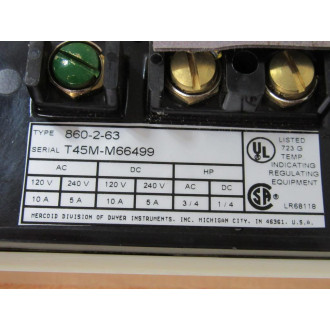 Mercoid 860-2-63 Thermostat 860263