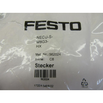 Festo NECU-S-M8G3-HX Plug Connector 562024