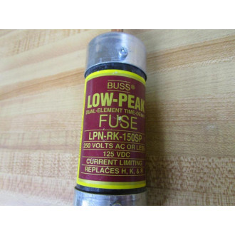 Bussmann LPN-RK-150SP Low Peak Fuse  LPNRK150SP 125 VDC - New No Box