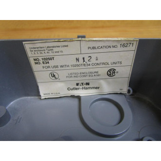 Eaton 10250TE34 Pushbutton Enclosure N12 WOut Screws - New No Box