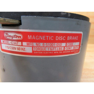 Dayton 4Z447 Magnetic Disc Brake - New No Box