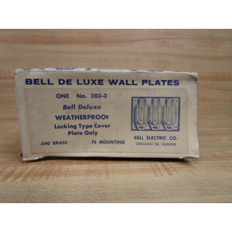 Bell 203-3 Weatherproof Locking Cover Plate 2033