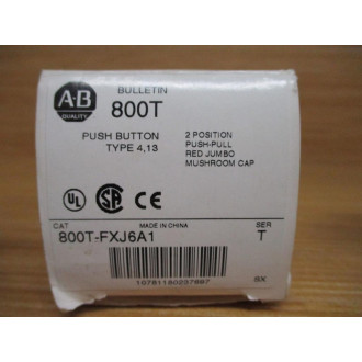Allen Bradley 800T-FXJ6A1 Button  800TFXJ6A1 W800T-XD4, 800T-XD1