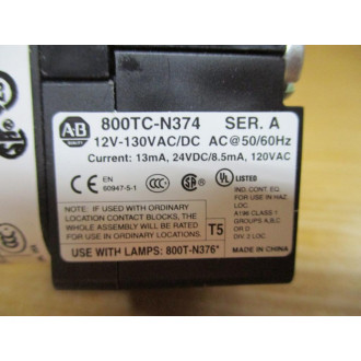Allen Bradley 800T-QBH2G Button 800TQBH2G