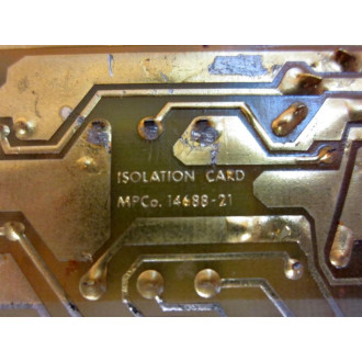 MPCo. 227-000-0286 Isolation Card 14688-21 180-146-0003 - Used