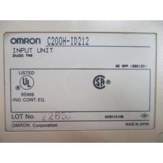 Omron C200H-ID212 Input Unit C200HID212 WO Terminal Strip - Used