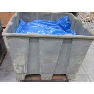 43" x 43" x 30" Trash Cart WUtility Wheels Waste Bin (Pack of 3) - Used