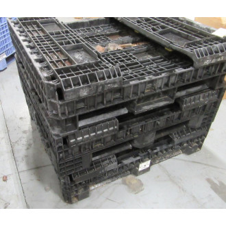 Buckhorn 45" x 48" x 34" Collapsible Plastic Pallet Box (Pack of 17) - Used