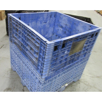 Buckhorn 45" x 48" x 34" Collapsible Plastic Pallet Box (Pack of 17) - Used