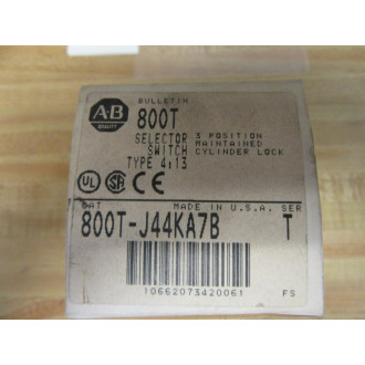 Allen Bradley 800T-J44KA7B Selector Switch