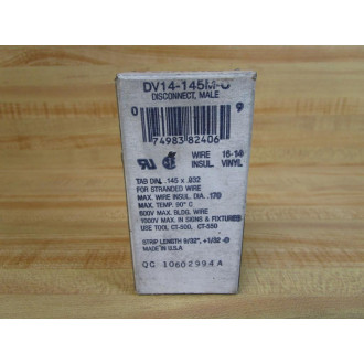 Panduit DV14-145M-C Male Disconnect Terminal DV14145MC (Pack of 92)