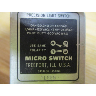 Micro Switch 1LS59 Precision Limit Switch - Used