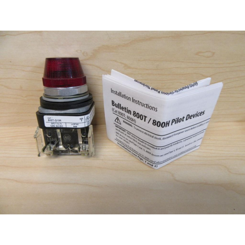 Allen Bradley 800T-Q10R Pilot Light 800TQ10R - New No Box