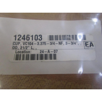 VC 104-3.375 Vacuum Cup VC1043375 - New No Box