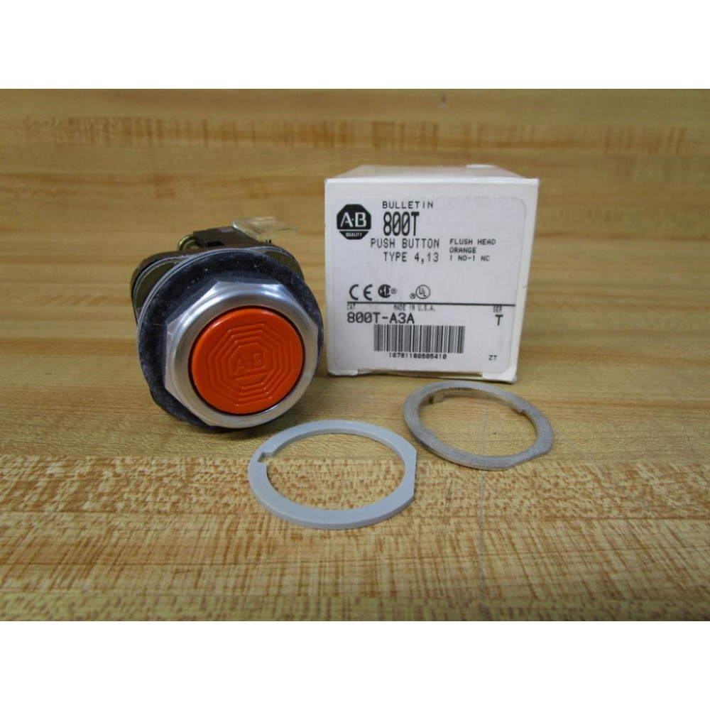 Allen Bradley 800T-A3A Orange Button 800TA3A w800T-XA