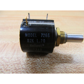 Helipot 7266 R2K L.20 Potentiometer 7266R2KL20 - New No Box