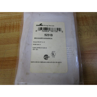 Cooper Wiring Devices 5251B Single Receptacle (Pack of 4)