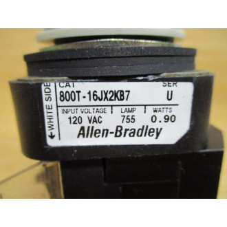 Allen Bradley 800T-16JX2KB7 Selector Switch Ser. U - New No Box